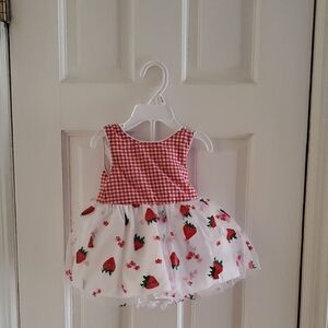 Strawberry Print Baby Dress